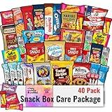 Fountain City Fulfillment Snack Box Care Package - Back to School Gift Variety Snack Boxes for Adults, Teens & Kids - Gummy Bears, Peanuts, Cookies, Cookie Sandwiches - Snack Pack Food Gift for College, Camp, Road Trip (40 Count Snack Variety Famous Amos Keebler)