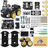 ELEGOO UNO R3 Smart Robot Car Kit V4 for Arduino Robotics for Kids Ages 8-12 12-16 STEM Science Kits Coding Gifts for 8 9 10 11 12 13 14 15 16 Year Old Boys Girls Teens Cool Engineering Building Toys