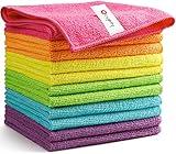 Orighty Cleaning Cloths Pack of 12, Highly Absorbent Microfiber Cleaning Supplies, Lint Free Cloths for Multiple-use, Powerful Dust Removal Cleaning Rags for House, Kitchen, Car Care(12x12 inch)