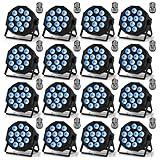 Rechargeable Par Lights RGBW 4-in-1 LED Uplights Battery Powered Stage Lights, HOLDLAMP DJ Lights Sound Activated with Remote & DMX Control for Festival Party Event Wedding Bar