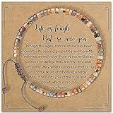 ZOKCC Inspirational Gifts Bracelets for Women Healing Natural Stone Bracelets - Get Well Soon Gifts for Women Best Friends Sister Girls - Life is Tough But So are You Bracelet