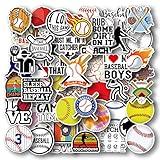 AOWDIAO 50 Pieces Baseball Stickers, Baseball Vinyl Stickers for Water Bottle, Helmet, Laptop, Phone, Baseball Gifts, Baseball Party Favors, Sport Stickers Baseball Decorations for Kids Teens Boy