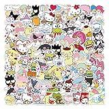 100Pcs Kawaii Stickers, Cute Stickers, Kids Stickers Pack Kids Waterproof Sticker Aesthetic Vinyl Stickers, Skateboard Stickers for Kids Teens Girls