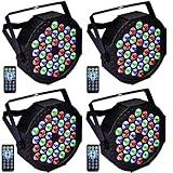 Stage Lights Dj Lights for Parties Led Stage Lights Sound Activated Portable Party Lights Par Lights 36 Led RGB Remote Control Disco Lights Uplights for Indoor Events Bar Birthday Wedding Outdoor