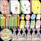 Mepmela Stationery Party Favors, 24pack Stationery Party Supplies for Kids, Birthday Goodie Bag Stuffers School Classroom Gifts Rewards