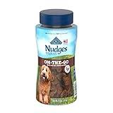 Blue Buffalo Nudges On The Go Natural Dog Treats, Chicken and Pork 5.5oz Reusable Container