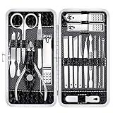 Nail Clippers Set Fingernail and Toenail Clipper Cutters, Manicure Pedicure Kit -18 Pieces Stainless Steel Professional Grooming Kits, Nail Care Tools with Luxurious Travel Case