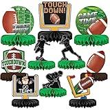 10PCS Football Party Decorations Football Table Centerpiece Football Honeycomb Centerpieces Table Toppers for Football Birthday Party Football Game Day Tailgate Party Supplies