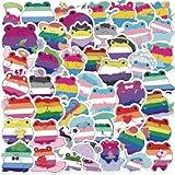 50 PCS Pride Frog Sticker LGBTQ Sticker Rainbow Gay Sticker for Pride Month Lesbian Pansexual Sticker Bisexual Transgender Waterproof Stickers Pride Accessories