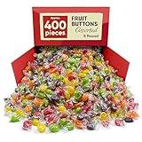 Assorted Fruit Buttons Hard Candy - 5 Pounds Approx 400 Pieces Assorted Candy - Holiday Candy Old Fashioned