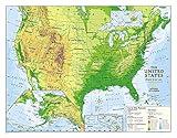 National Geographic Kids Physical USA Education: Grades 4 - 12 Wall Map - Laminated (51 x 40 in) (National Geographic Reference Map)