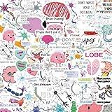 Neuroscience Pun Stickers,Funny Neuroscience Stickers,Water Bottle Scrapbooking Stickers,Neuroscience Gifts(50 Pack)