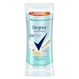 Degree Advanced Protection Antiperspirant Deodorant Vanilla & Jasmine for 72-Hour Sweat & Odor Control for Women, with Body Heat Activated Technology, 2.6 oz