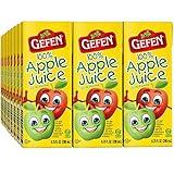 Gefen 100% Apple Juice Box Drinks 6.25oz (27 Pack) | No Sugar Added | Travel Friendly | Lunchbox Size | Kosher (Including Passover)