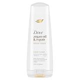 Dove Conditioner Argan Oil & Damage Repair 1 for Damaged Hair 92% Natural Origin, Paraben Free Conditioner 12 oz