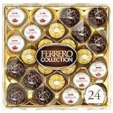 Ferrero Collection, 24 Count, Premium Gourmet Assorted Hazelnut Milk Chocolate, Dark Chocolate and Coconut, 9.1 oz