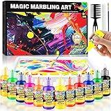 Water Marbling Paint Kit, Arts and Crafts For Kids,Birthday Gifts for Girls Boys 3+Years Old, Toys For Ages 8-13 5-7 3-6, Art Supplies for Kids