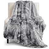 Bedsure Ultra Soft Throw Blanket for Couch, Fluffy Fuzzy Blankets & Throws for Bed, Sofa, Cozy Plush Sherpa Fleece Faux Fur Blanket, Thick Warm Christmas Blanket Gifts for Women, Men, 50x60