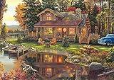 Buffalo Games - Kim Norlien - Peace Like a River - 300 LARGE Piece Jigsaw Puzzle with Hidden Images,Multicolor