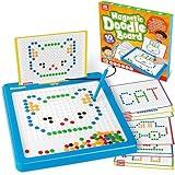 Coogam Magnetic Drawing Board, Large Magnet Doodle Board with Pen and Dot Beads, Color Shape Pattern Art Pad, Montessori Educational Traveling Toy Gift for 3 4 5 6 Years Old Toddlers