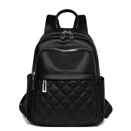Fashionable casual light large-capacity travel bag designer trendy college student schoolbag backpack women black