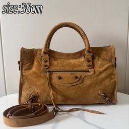 Order pic in opt, not by desc Women's Retro Punk Studded Suede Tote Bag Top-Handle Bag, Stylish for Vintage Outfits