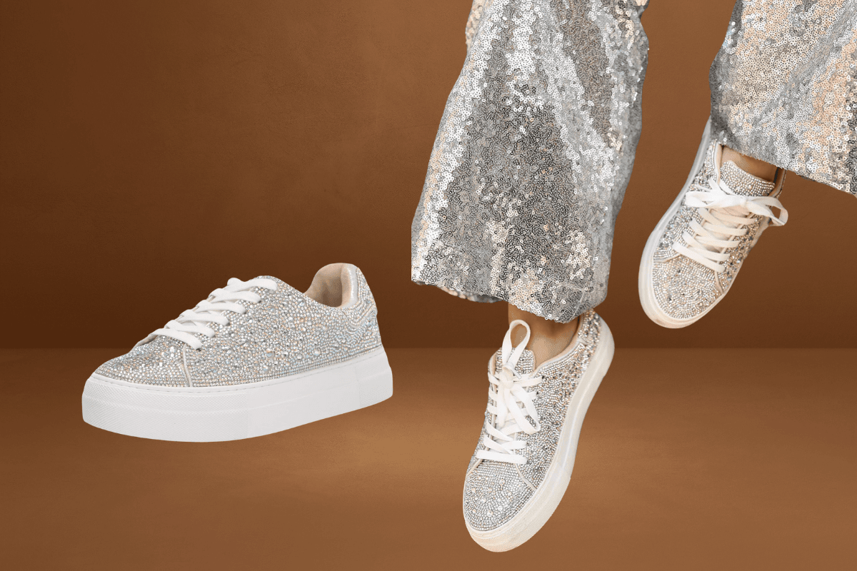 Sidny Rhinestone Sneakers Shine
