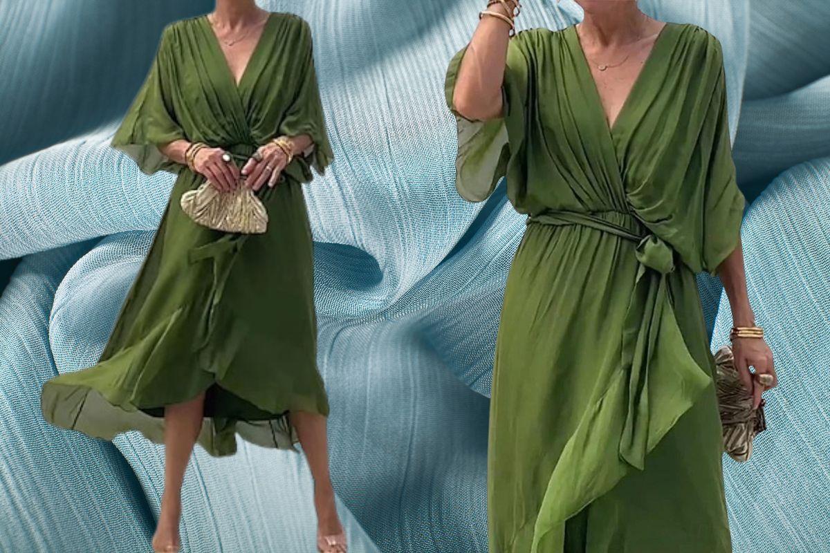 The Stunning Lightinthebox Women's Chiffon Wrap Maxi Dress