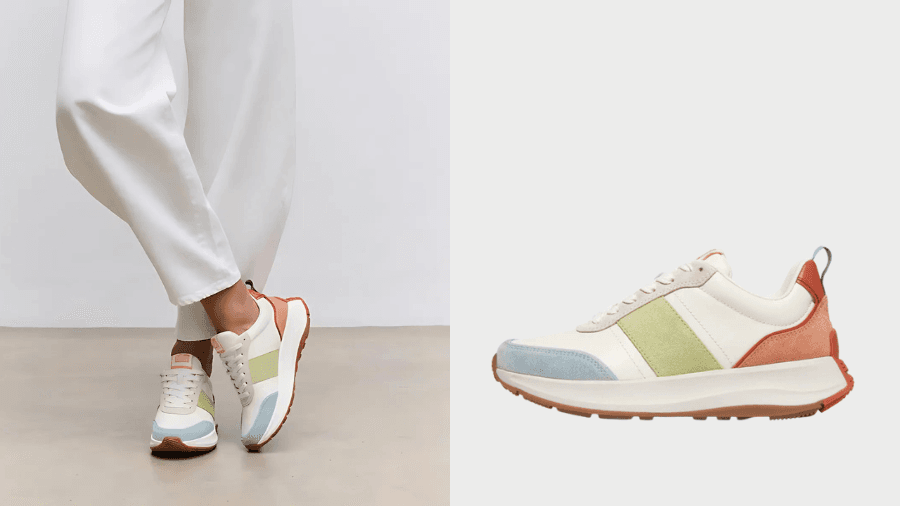 FitFlop F-MODE Flow Leather/Suede Sneakers