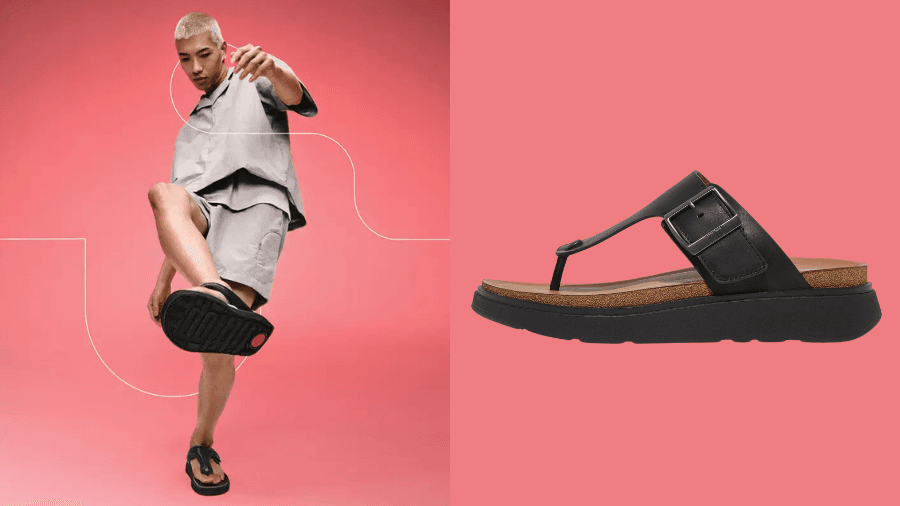 FitFlop GEN-FF Men's Leather Toe-Post Sandals