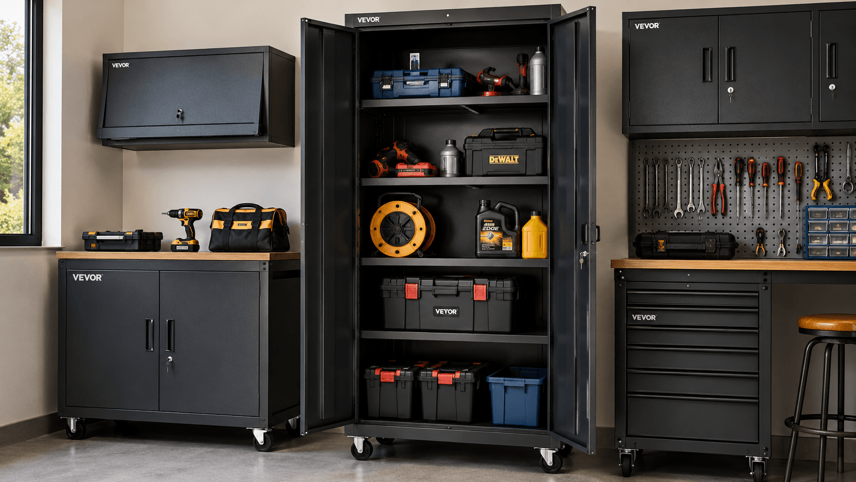Clean and organized workshop display