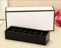 2C Classic Makeup Box high-grade Acrylic toiletry 14 grid box / cosmetic accessories storage with gift packing